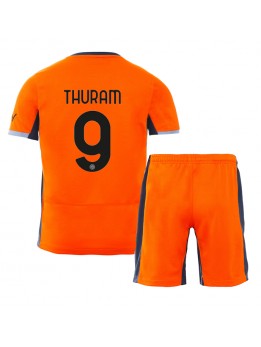 Inter Milan Marcus Thuram #9 Ausweichtrikot für Kinder 2023-24 Kurzarm (+ Kurze Hosen)